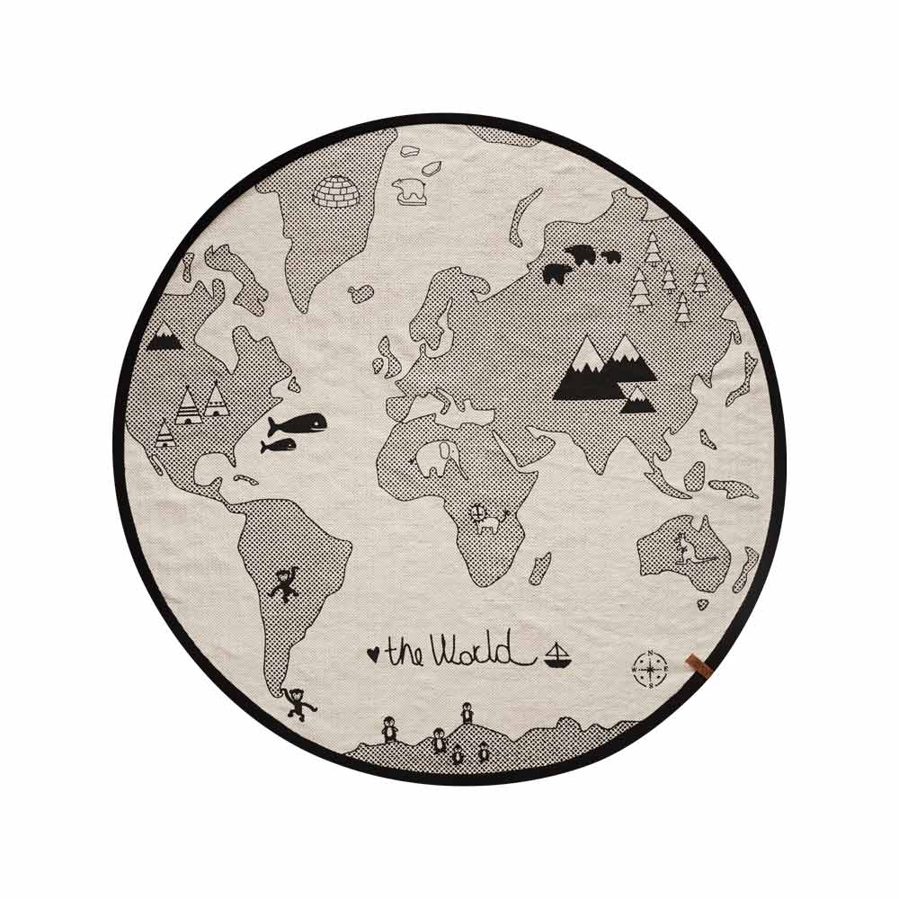 OYOY - World Rug - Offwhite / Black