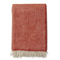 Klippan - Chevron ruby red, woven throw 100% lambs wool oeko-tex