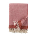 Klippan - Harald dusty rose/copper, woven throw 100% lambs wool oeko-