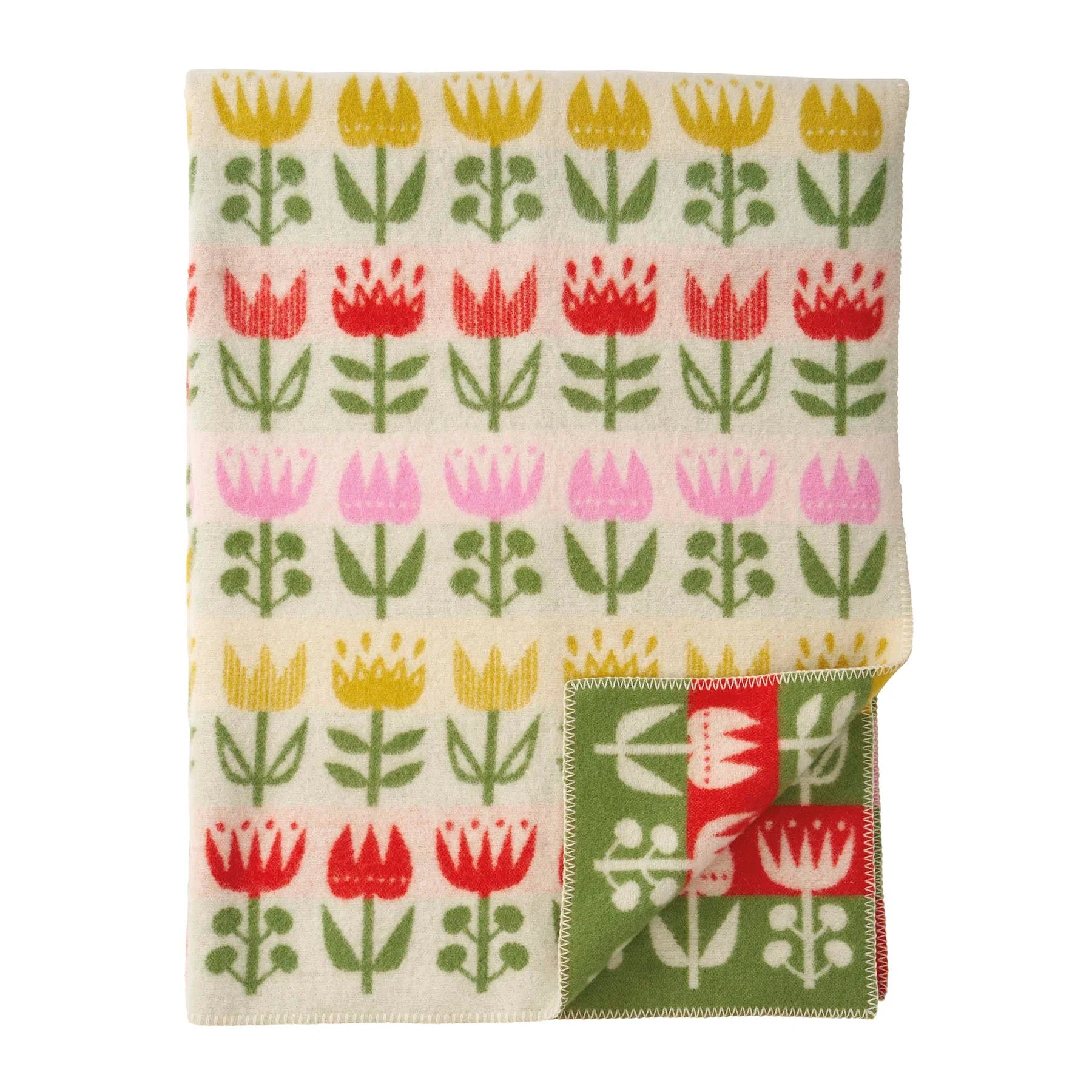 Klippan - Tulip multi, woven blanket, 100% lambswool oeko-tex
