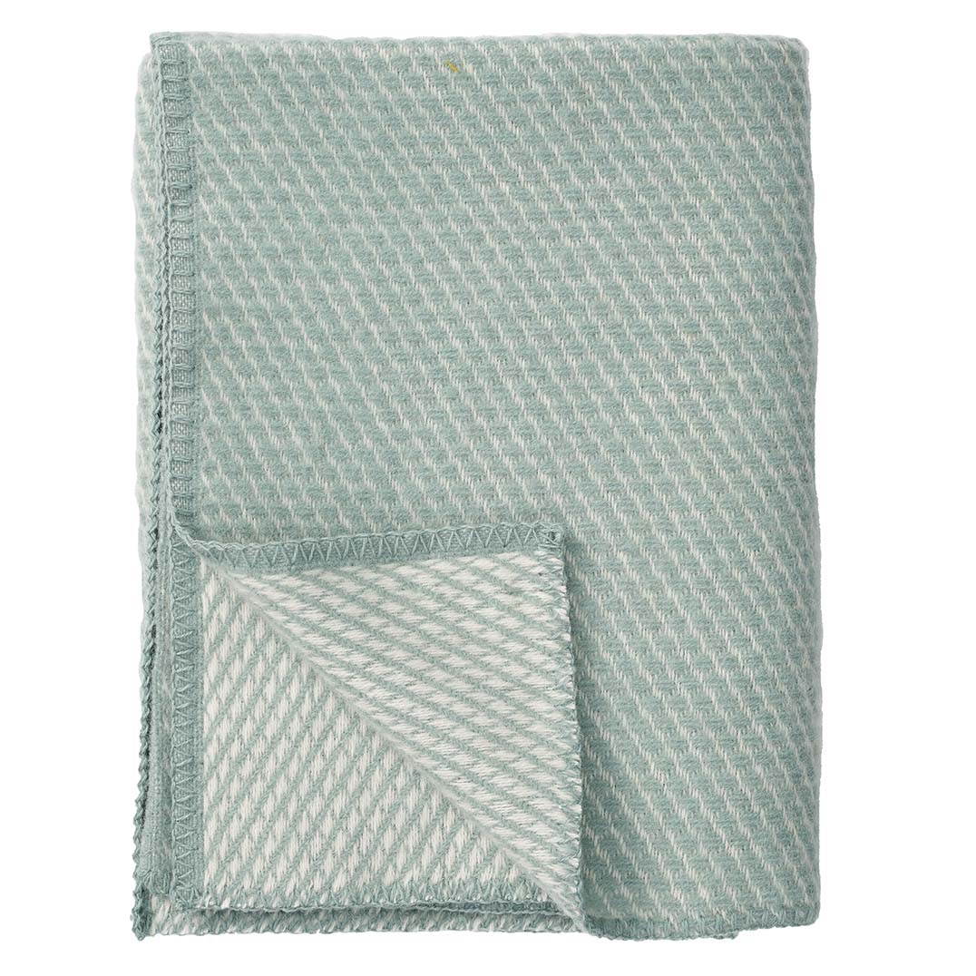 Klippan - Velvet duck egg blue, woven wool throw