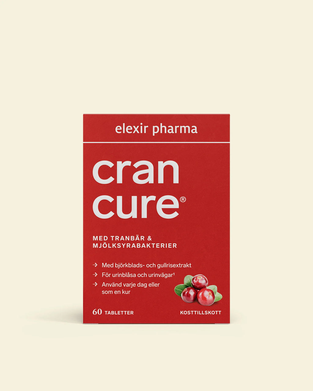 Elexir Pharma Cran Cure Tranbär Plus För Magenr 60 tabletter