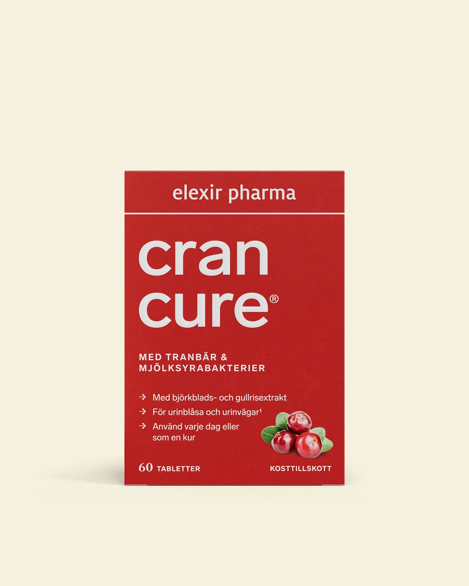 Elexir Pharma Cran Cure Tranbär Plus För Magenr 60 tabletter