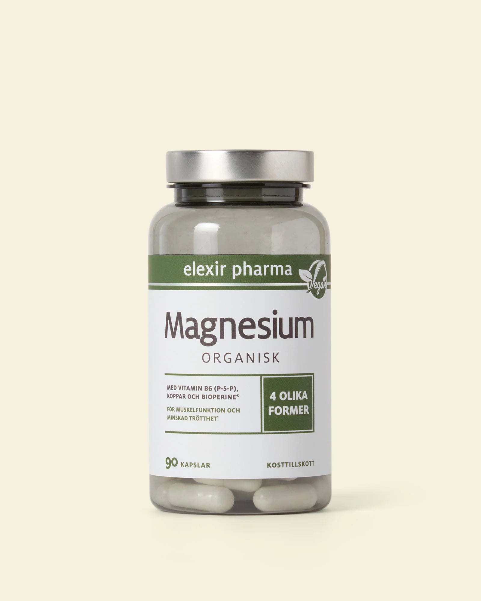 Elexir Organisk Magnesium 120 mg 90 kapslar