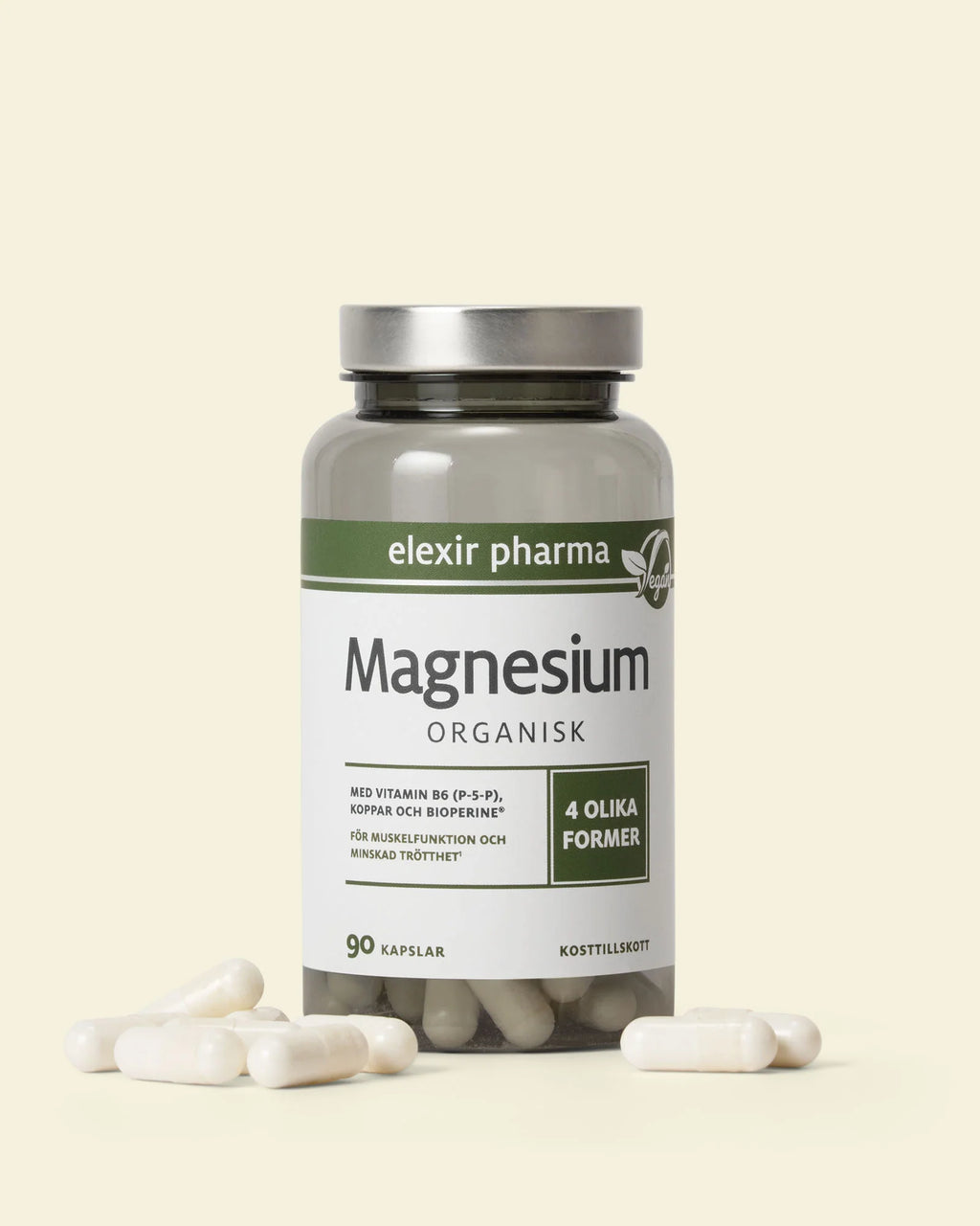 Elexir Organisk Magnesium 120 mg 90 kapslar