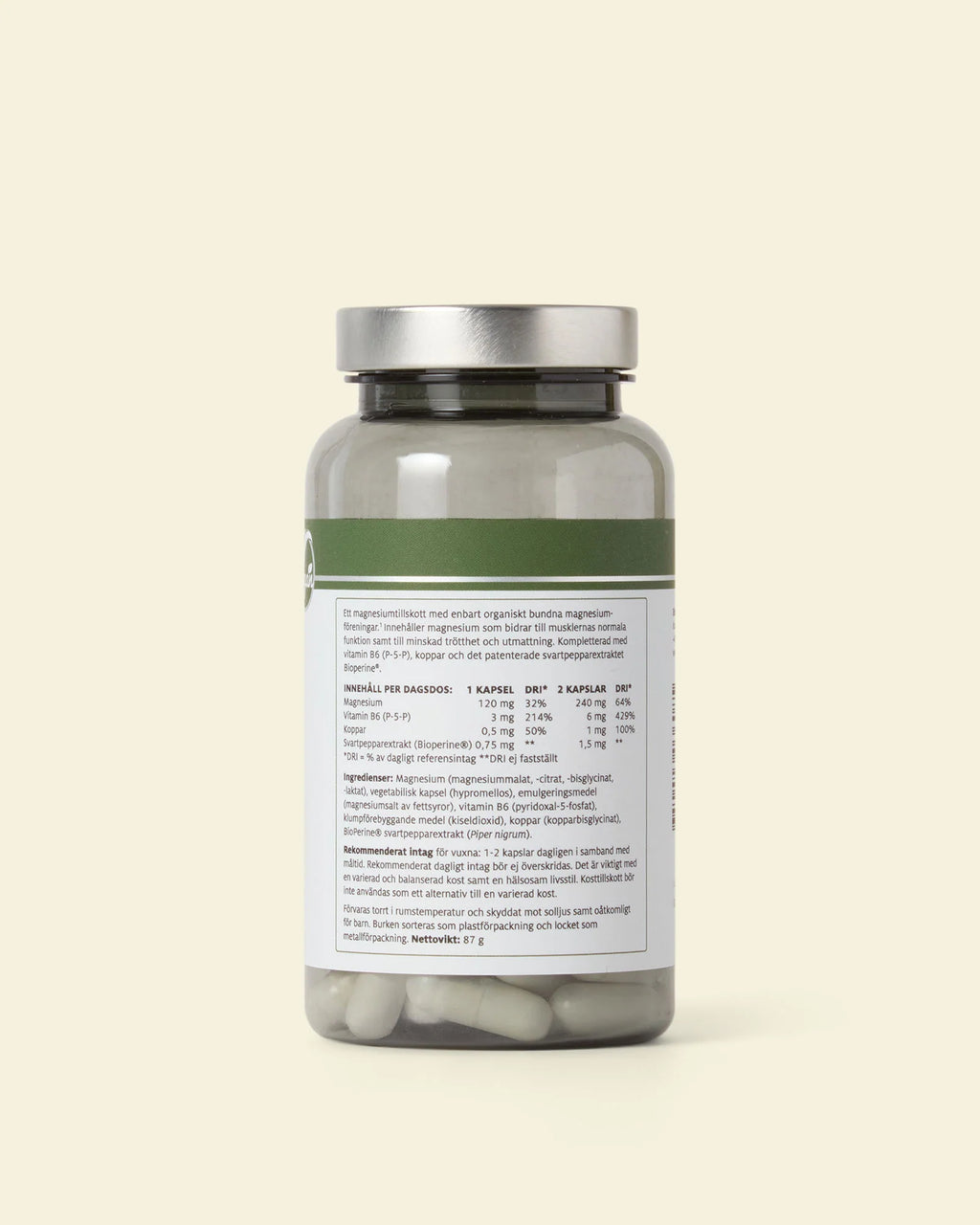 Elexir Organisk Magnesium 120 mg 90 kapslar