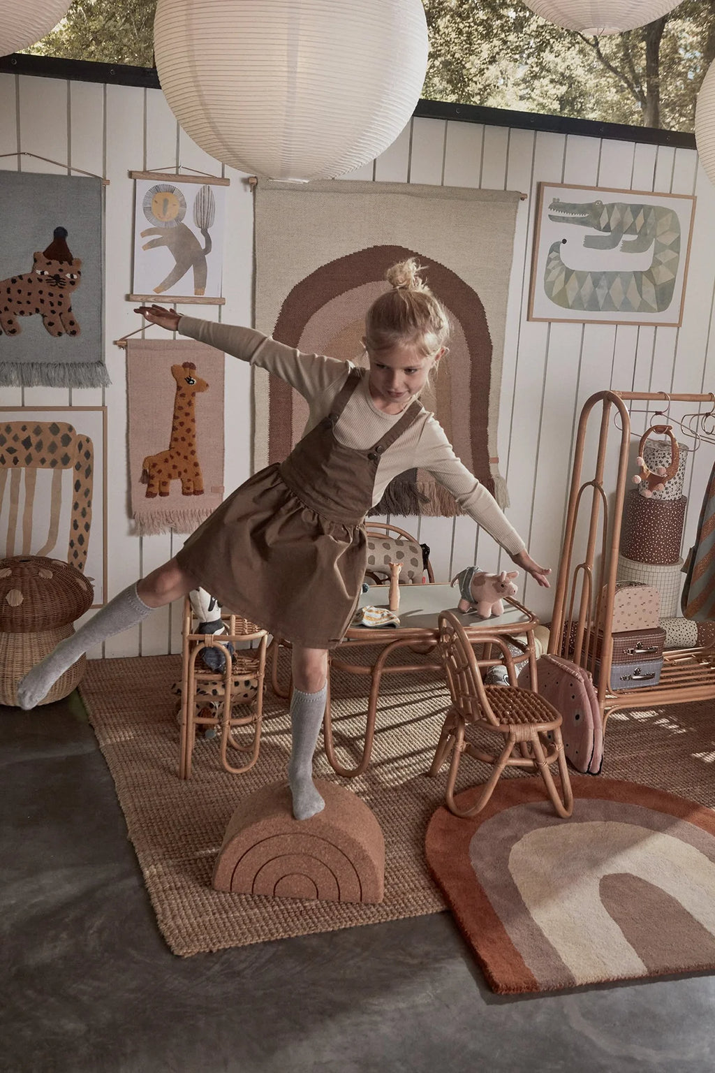 OYOY - Rainbow Rug - Choko