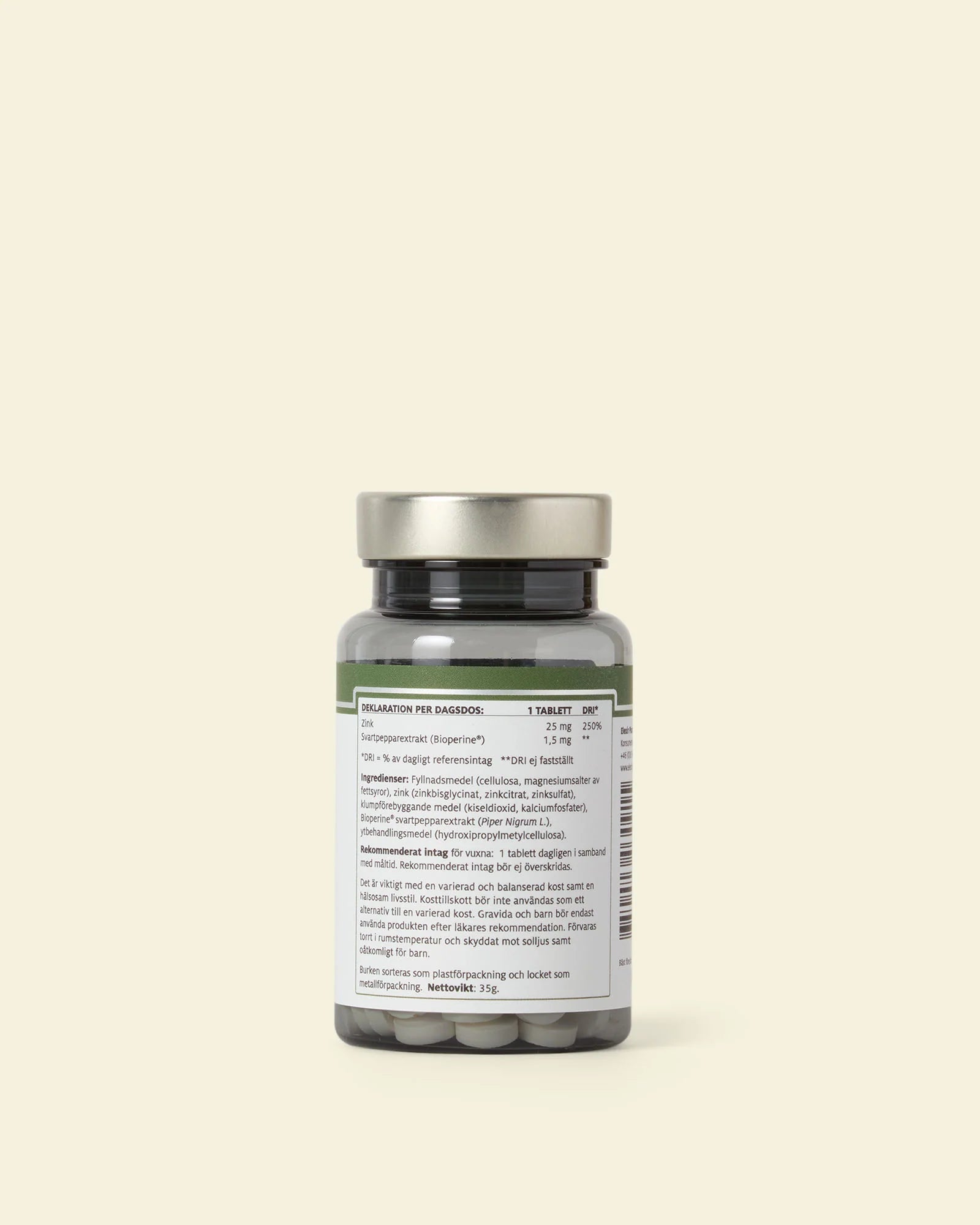 Elexir Zink Organisk 25mg 100 tabletter