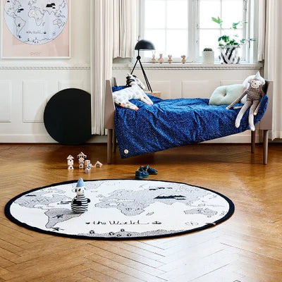 OYOY - World Rug - Offwhite / Black